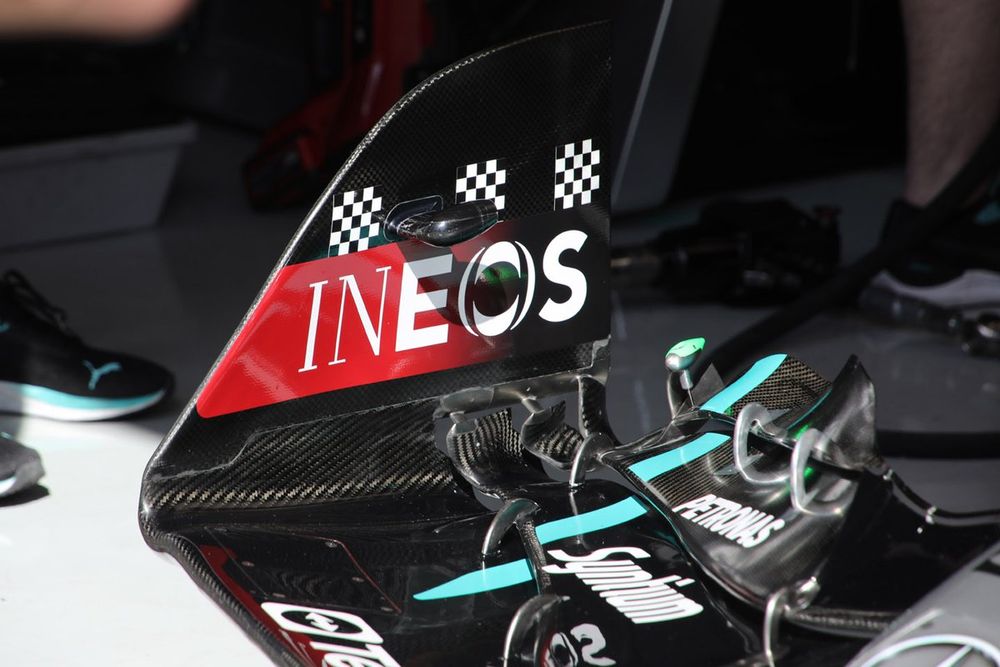 Mercedes F1 W15 front wing detail