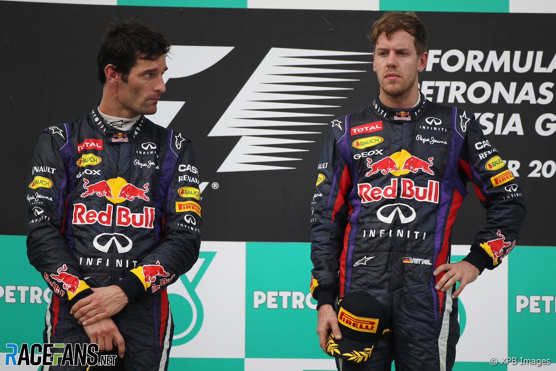 Mark Webber, Sebastian Vettel, Sepang, 2013