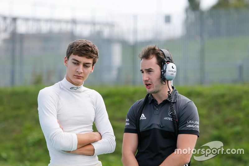 George Russell, HitechGP Dallara F312 – Mercedes-Benz with Oliver Oakes