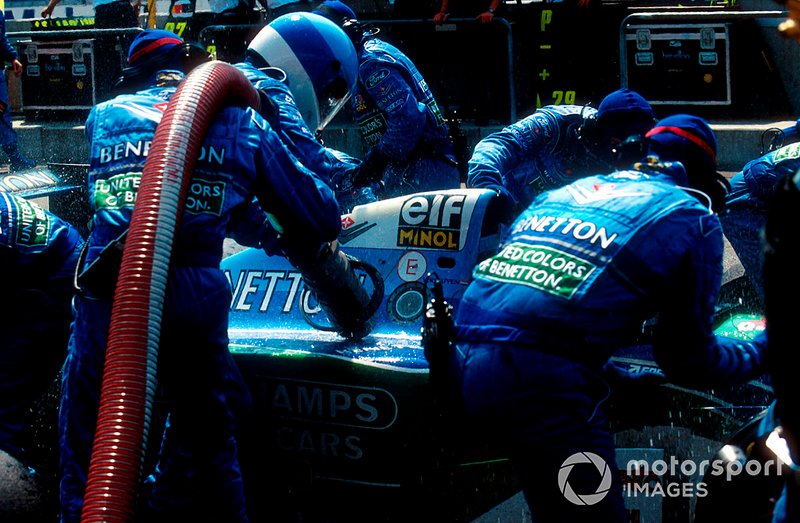 Jos Verstappen's pitstop at the 1994 German GP