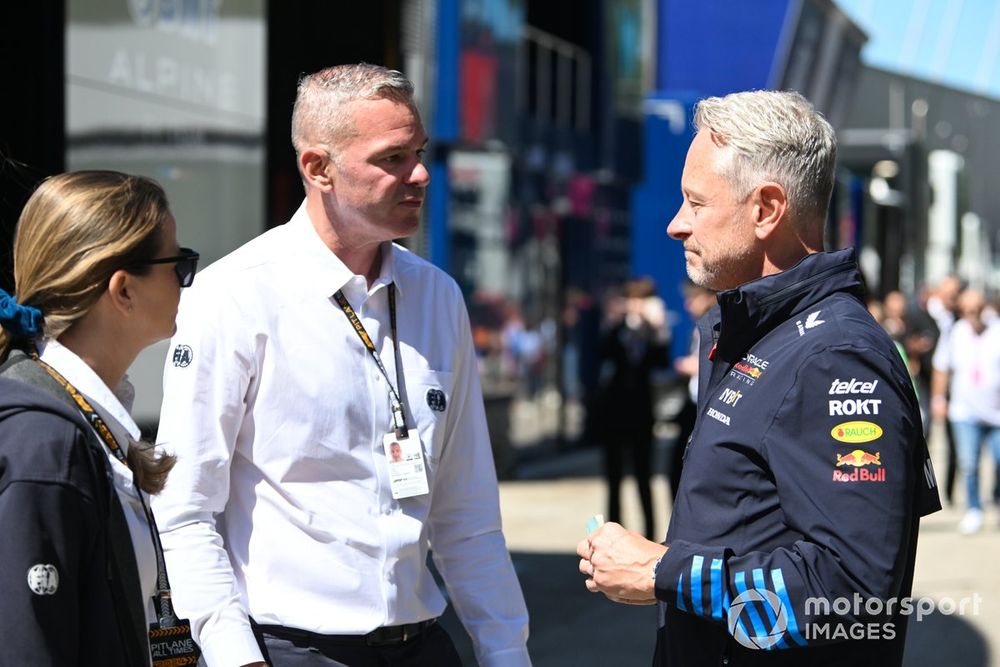 Niels Wittich, Race Director, FIA, talks to Jonathan Wheatley, Team Manager, Red Bull Racing