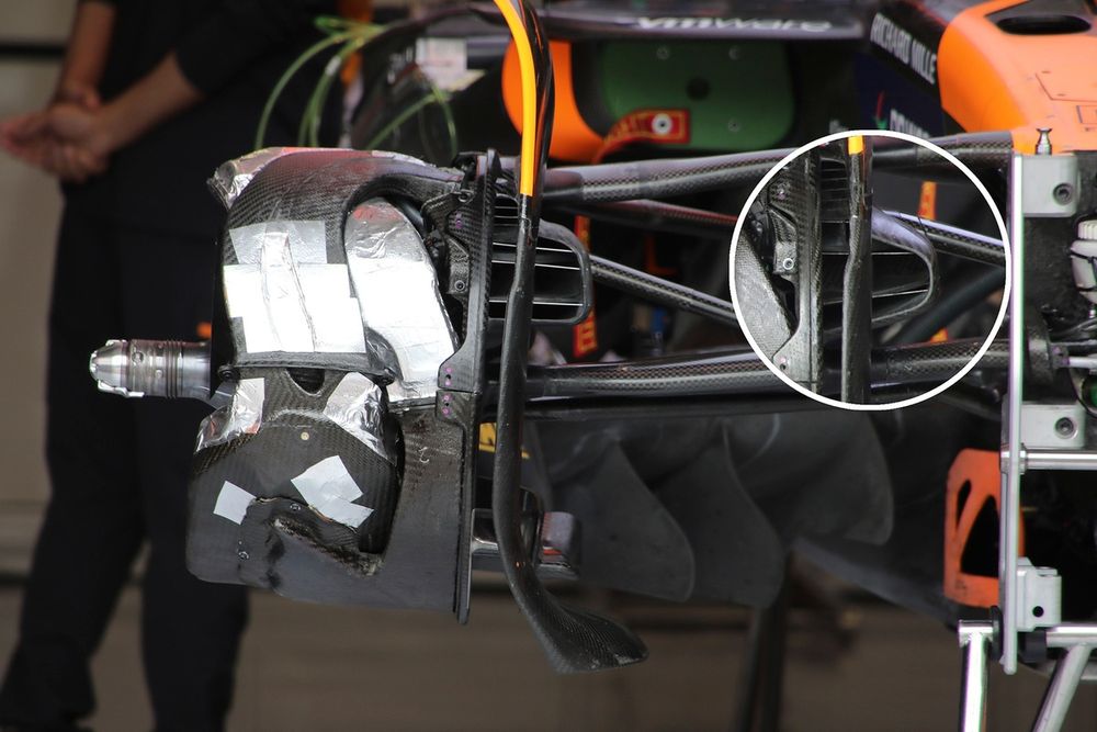 McLaren front brake scoop comparison