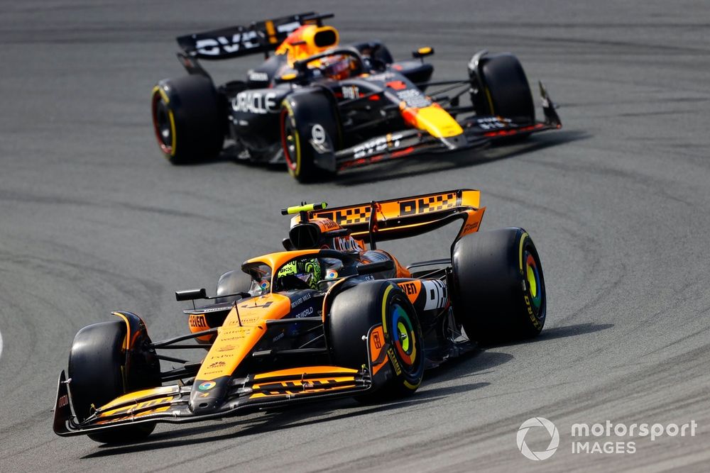 Max Verstappen was left in the wake of McLaren's Lando Norris