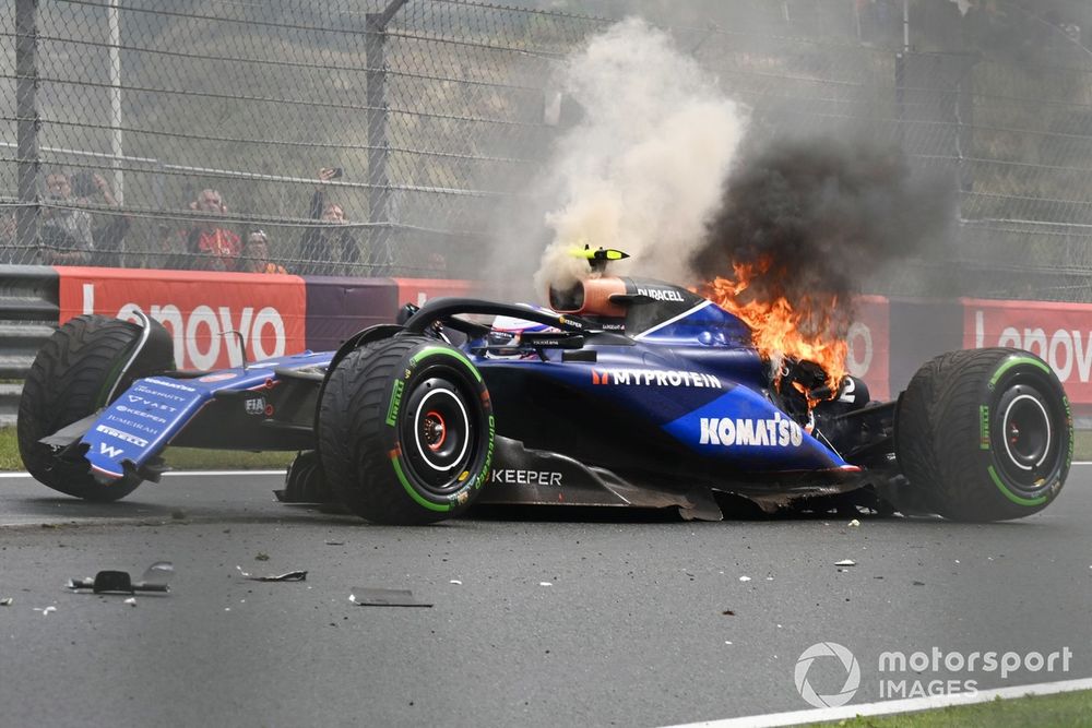 Logan Sargeant was involved in a fiery crash in FP3 