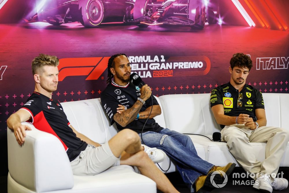 Nico Hulkenberg, Haas F1 Team, Lewis Hamilton, Mercedes-AMG F1 Team, Charles Leclerc, Scuderia Ferrari