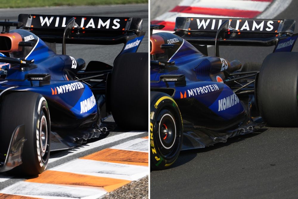 Williams FW46 sidepod and floor comparison