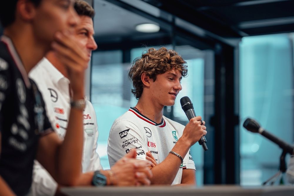 It was an eventful weekend for Antonelli,  who crashed on his FP1 debut before being announced as a race driver for 2025