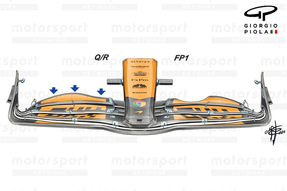 McLaren MCL38 front wing, Italian GP