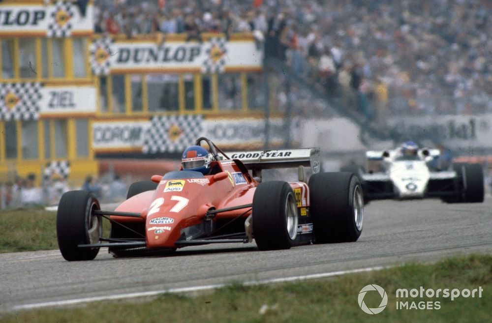 The death of Villeneuve and Pironi's season-ending accident meant Ferrari wasn't in the hunt for the drivers' title won by Rosberg, but Tambay kept it on top in the constructors' standings