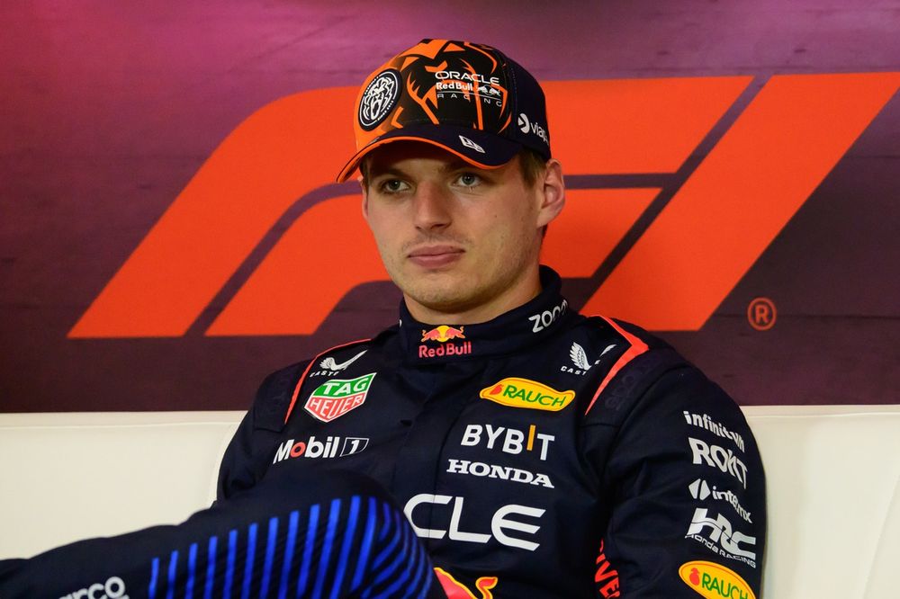 Verstappen has been punished for swearing in Thursday's Singapore press conference