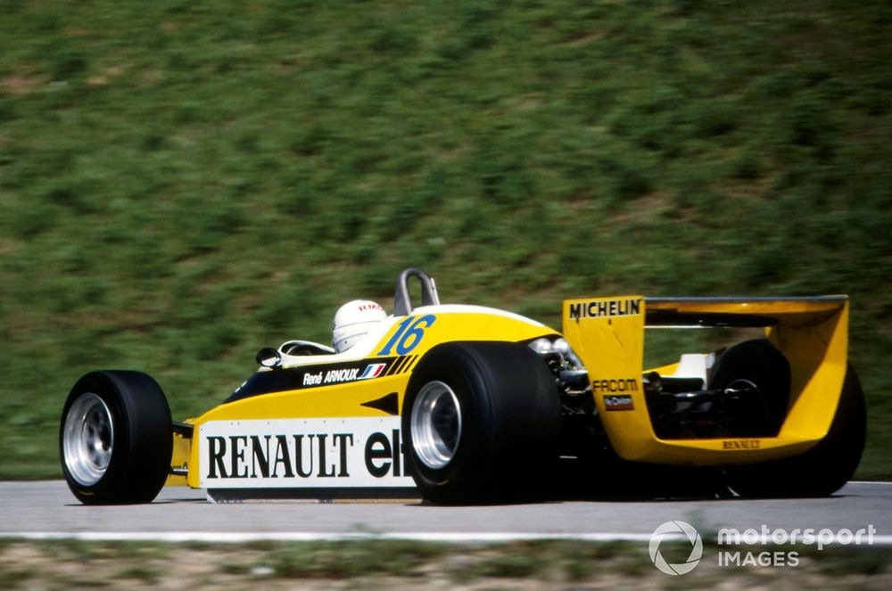 Rene Arnoux (FRA), Renault RE25.