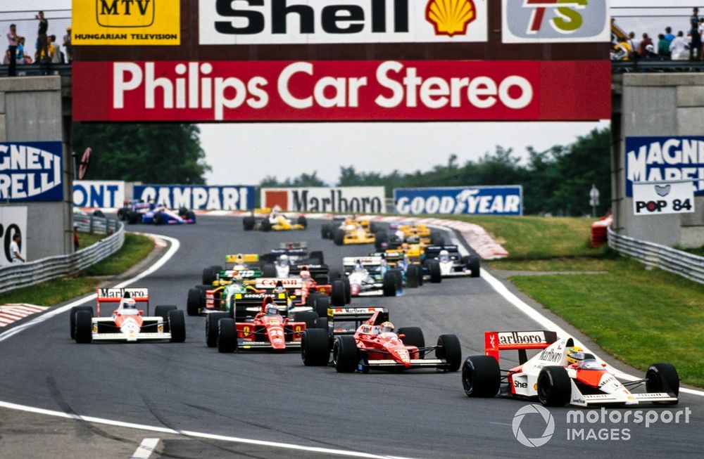 Caffi qualified second on Friday at the Hungaroring, forcing Senna to dig deep in order to beat him onto the front row behind Patrese