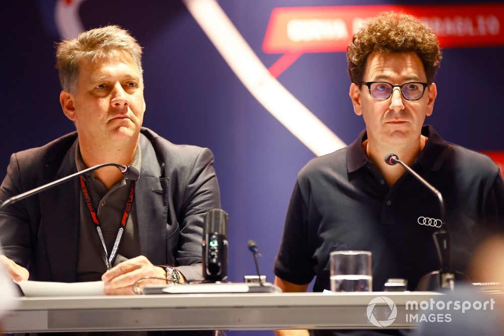 Audi CEO Gernot Dollner and Mattia Binotto, CEO and CTO, Stake F1 Team KICK Sauber