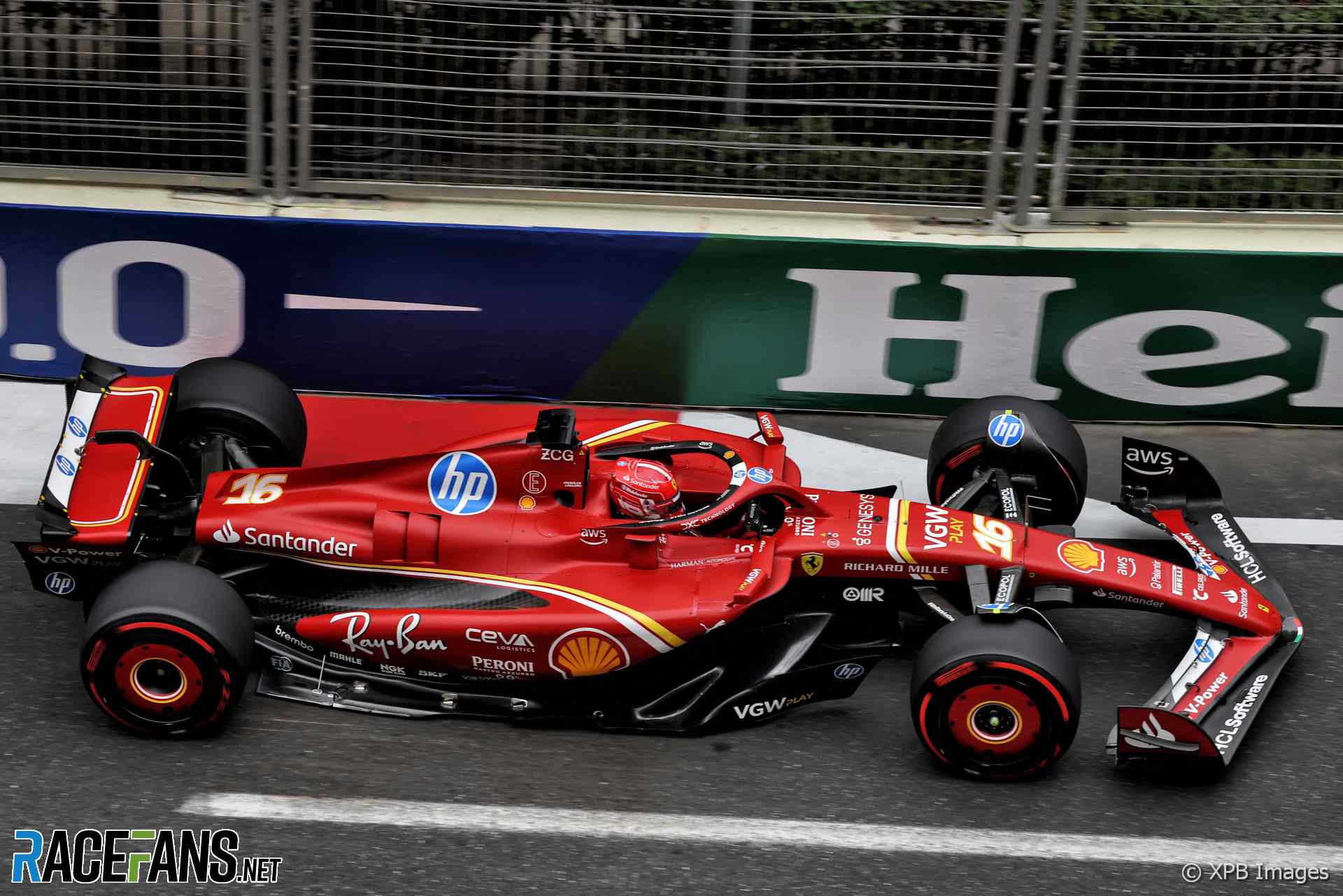 Charles Leclerc, Ferrari, Baku City Circuit, 2024