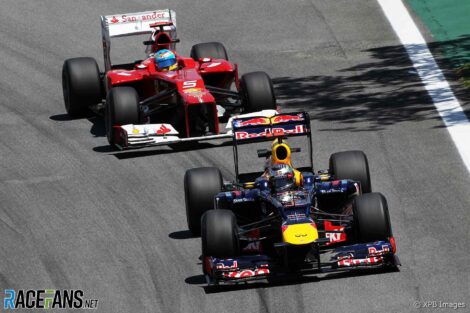 Sebastian Vettel, Fernando Alonso, Interlagos, 2012