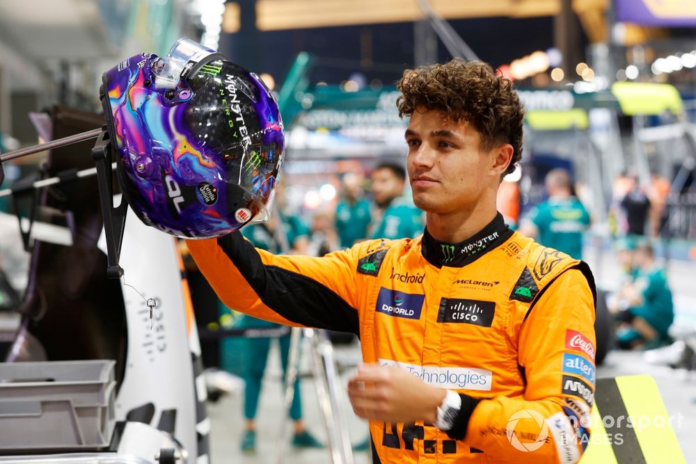 Special helmet of Lando Norris, McLaren F1 Team 