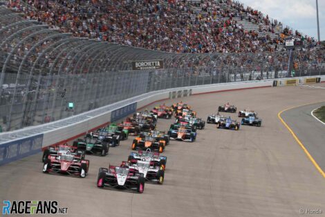 Start, Nashville Superspeedway, IndyCar, 2024