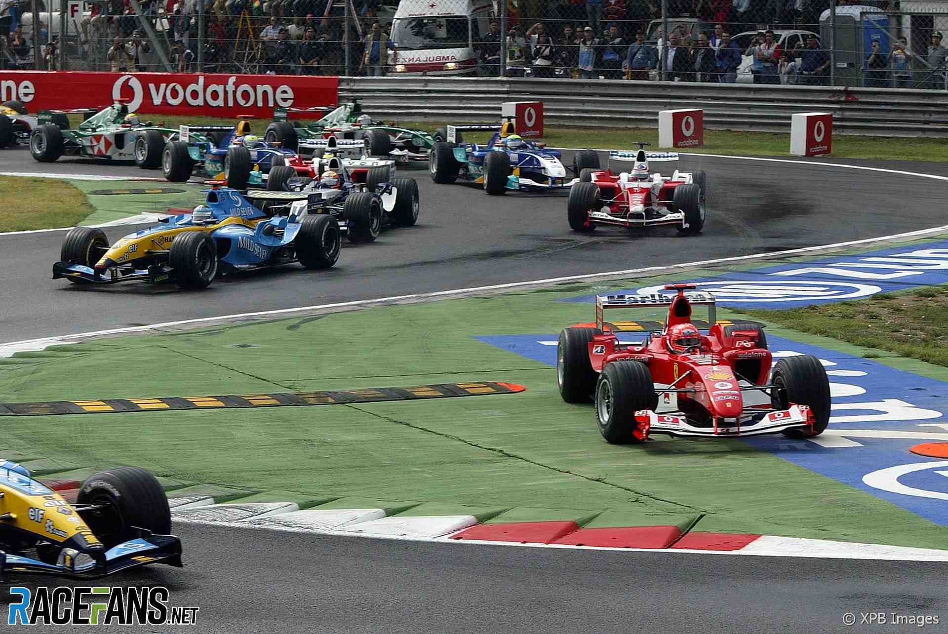 Michael Schumacher, Ferrari, start, Monza, 2004 Italian Grand Prix