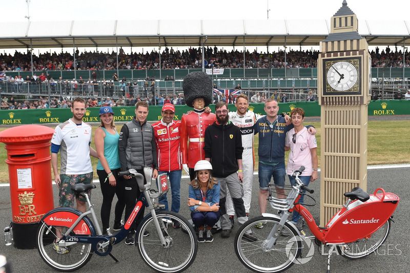 Stoffel Vandoorne, McLaren, Marc Gene, Ferrari, Jenson Button, McLaren and Natalie Pinkham, Sky TV, the Santander bikes