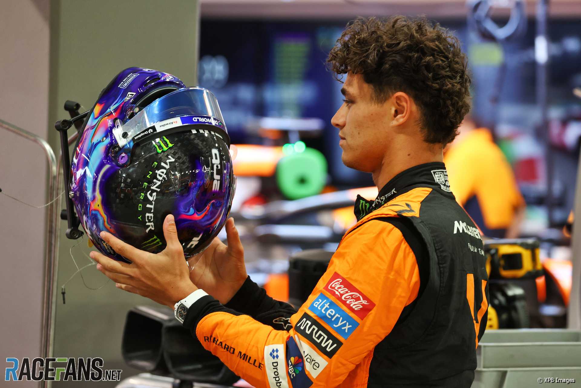 Lando Norris' 2024 Singapore Grand Prix helmet