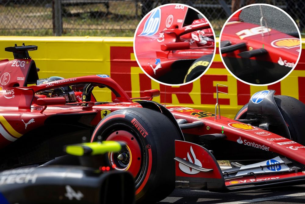 Ferrari SF-24 mirror stalk and camera housing comparison