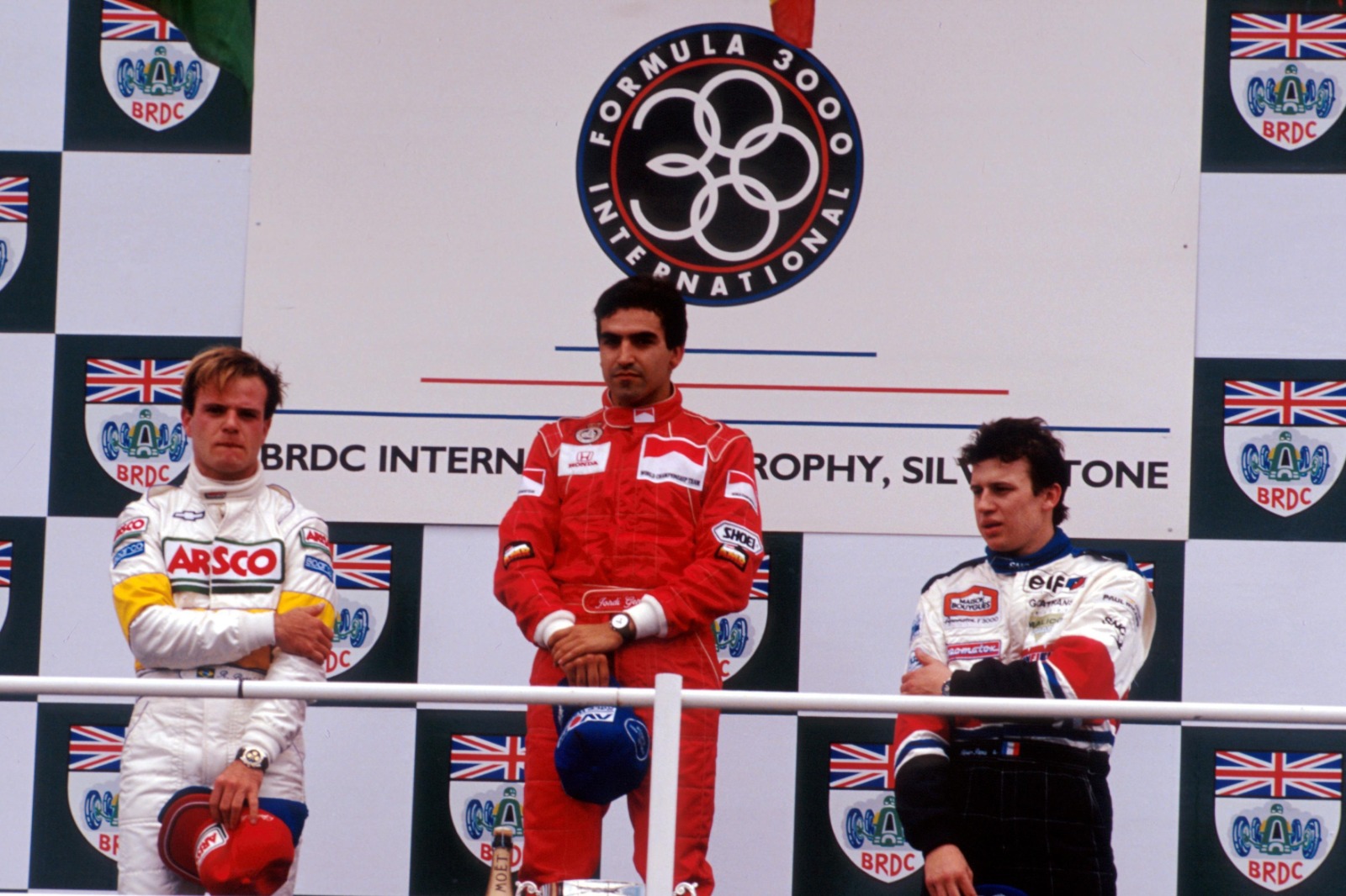 Racing for IBR, Barrichello took four podiums in 1992 - including at Silverstone when he finished second to Jordi Gene. Olivier Panis was third