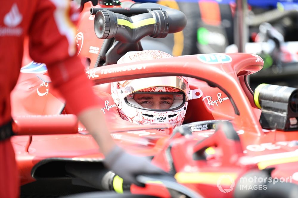 Charles Leclerc, Scuderia Ferrari, on the grid