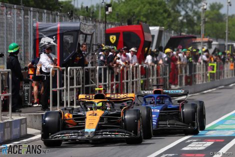 Alex Albon, Williams; Lando Norris, McLaren; Circuit Gilles Villeneuve, 2023