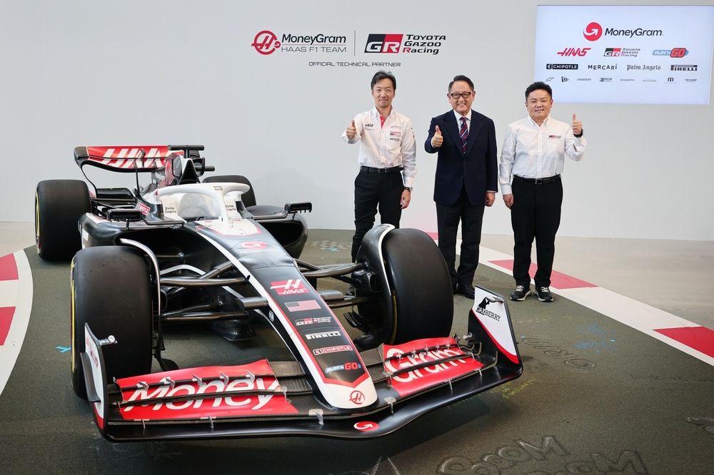 Ayao Komatsu,Haas F1 Team Team Principal, Akio Toyoda, Toyota Motor Corporation Chairman, Tomoya Takahashi, GAZOO Racing President 