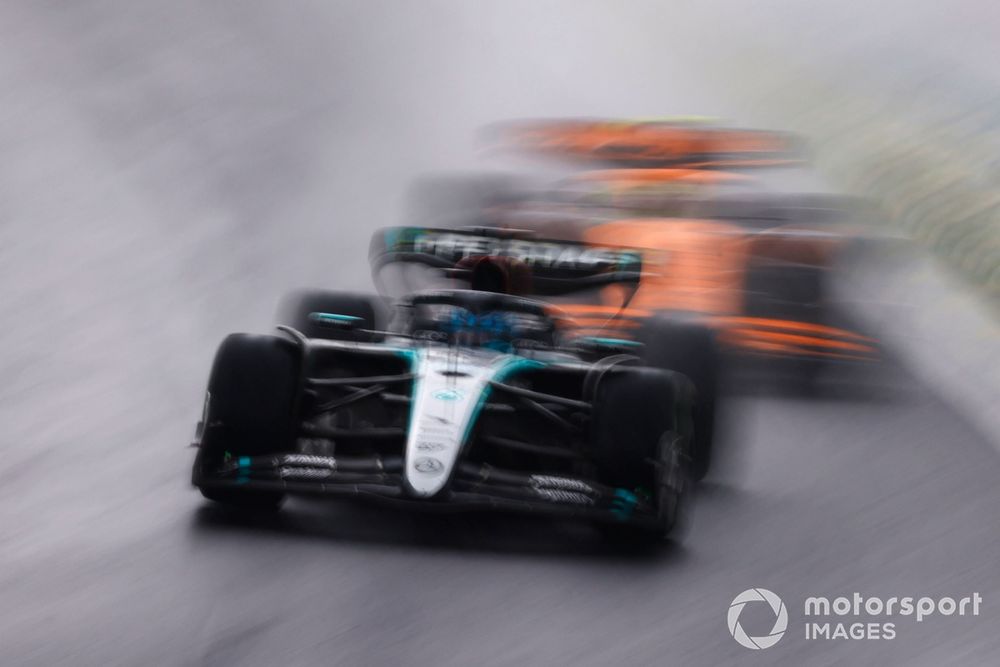 George Russell, Mercedes F1 W15, Lando Norris, McLaren MCL38