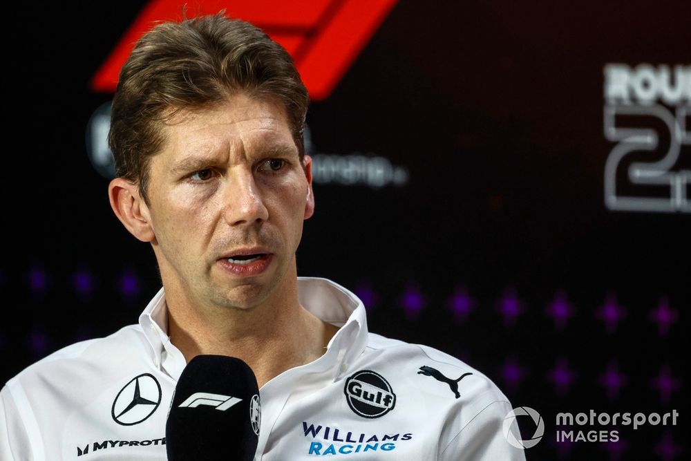 James Vowles, Team Principal, Williams Racing, in the the team representatives press conference 