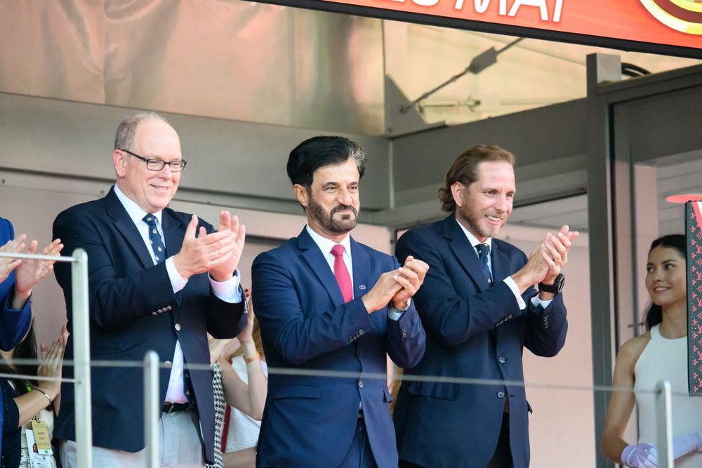 Prince Albert II of Monaco, Mohammed Ben Sulayem, FIA President, Andrea Casiraghi