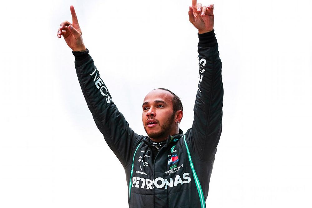 Race winner Lewis Hamilton, Mercedes F1