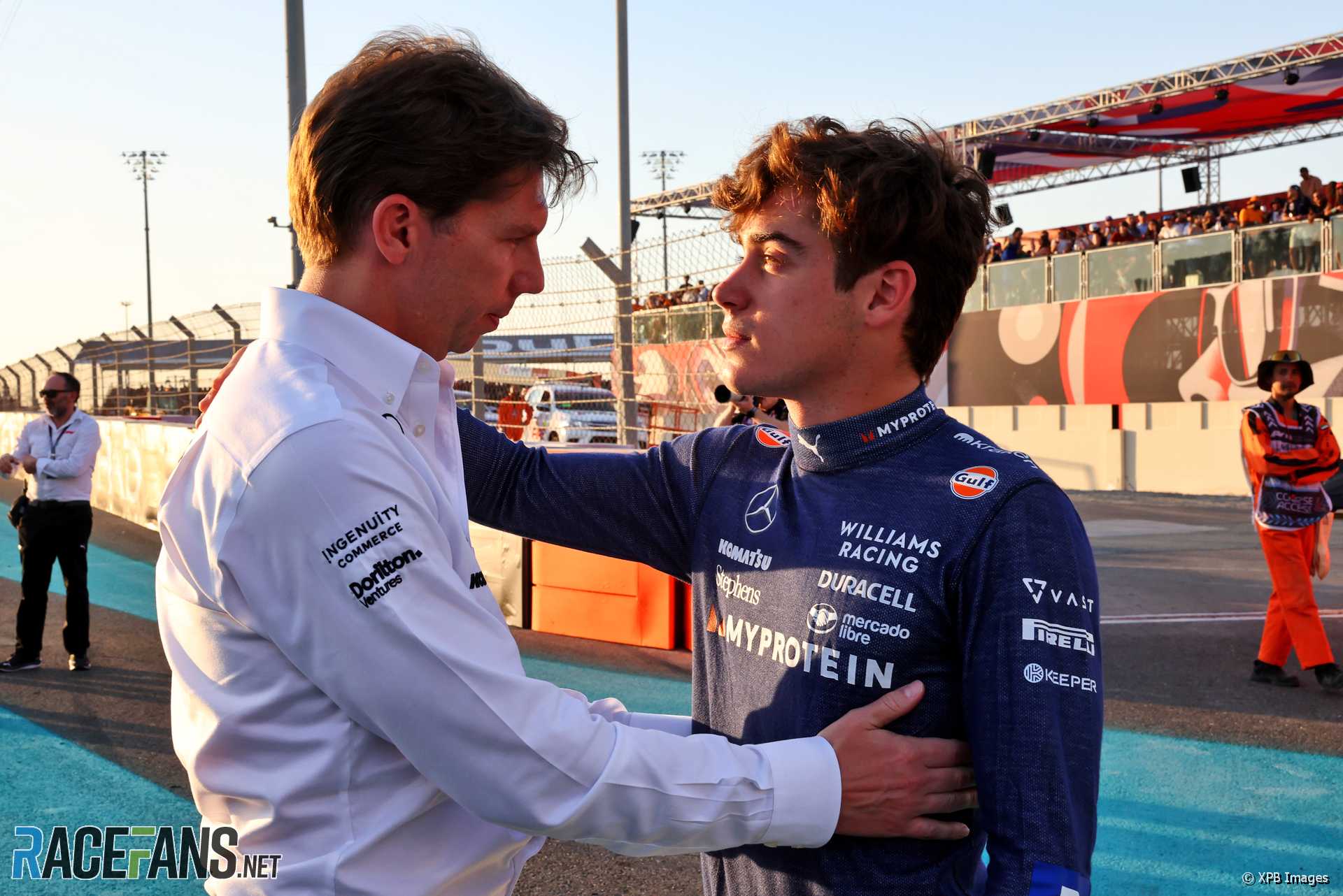 James Vowles, Franco Colapinto, Williams, Yas Marina, 2024