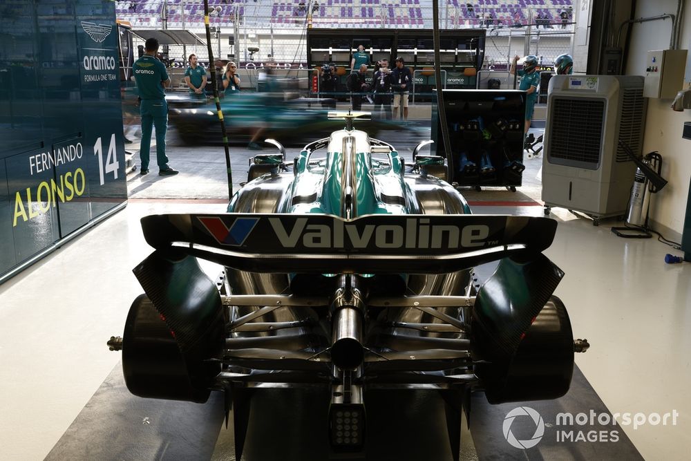 The Aston Martin AMR24 in the garage 