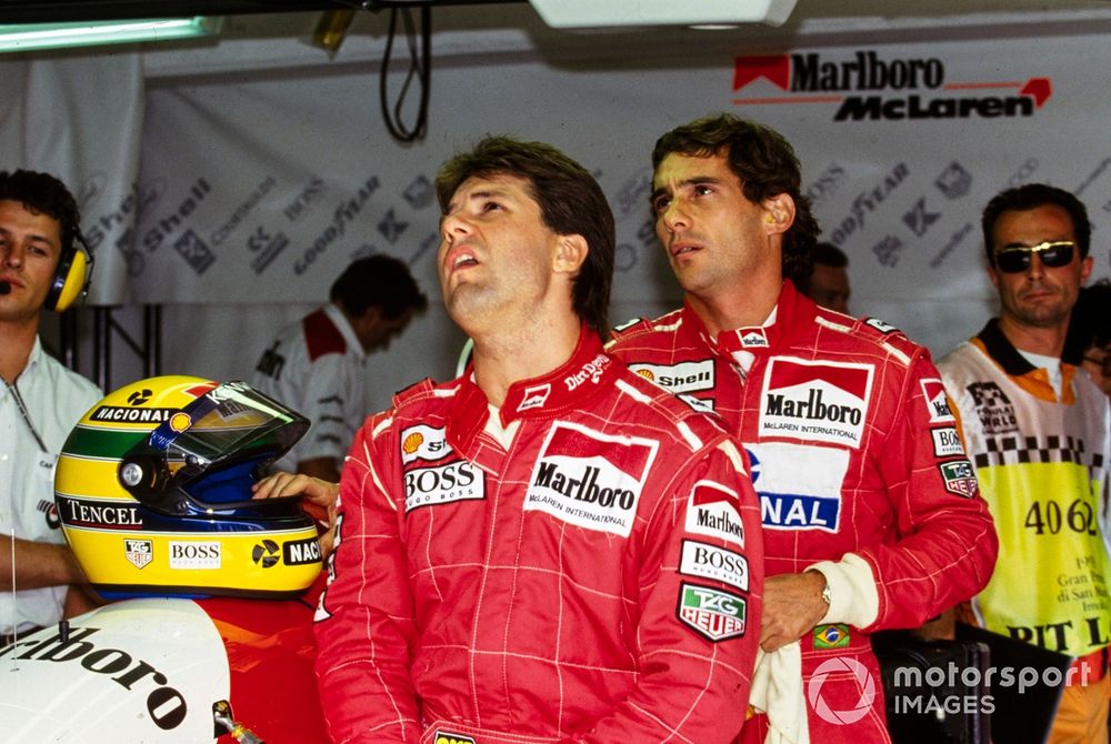 Michael Andretti and Ayrton Senna