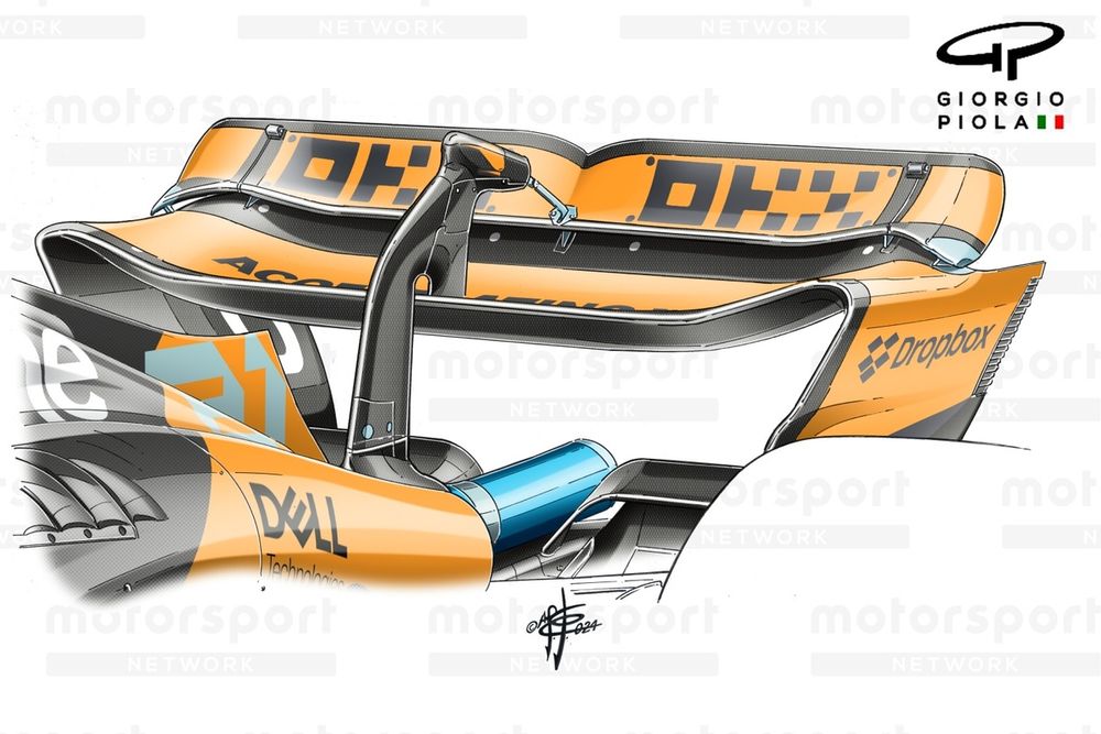 McLaren MCL38 rear wing, Dutch GP