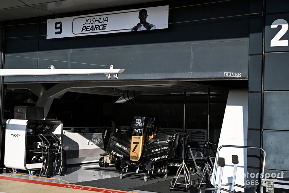 Staged garage for an upcoming motor racing movie starring Brad Pitt and Damson Idris