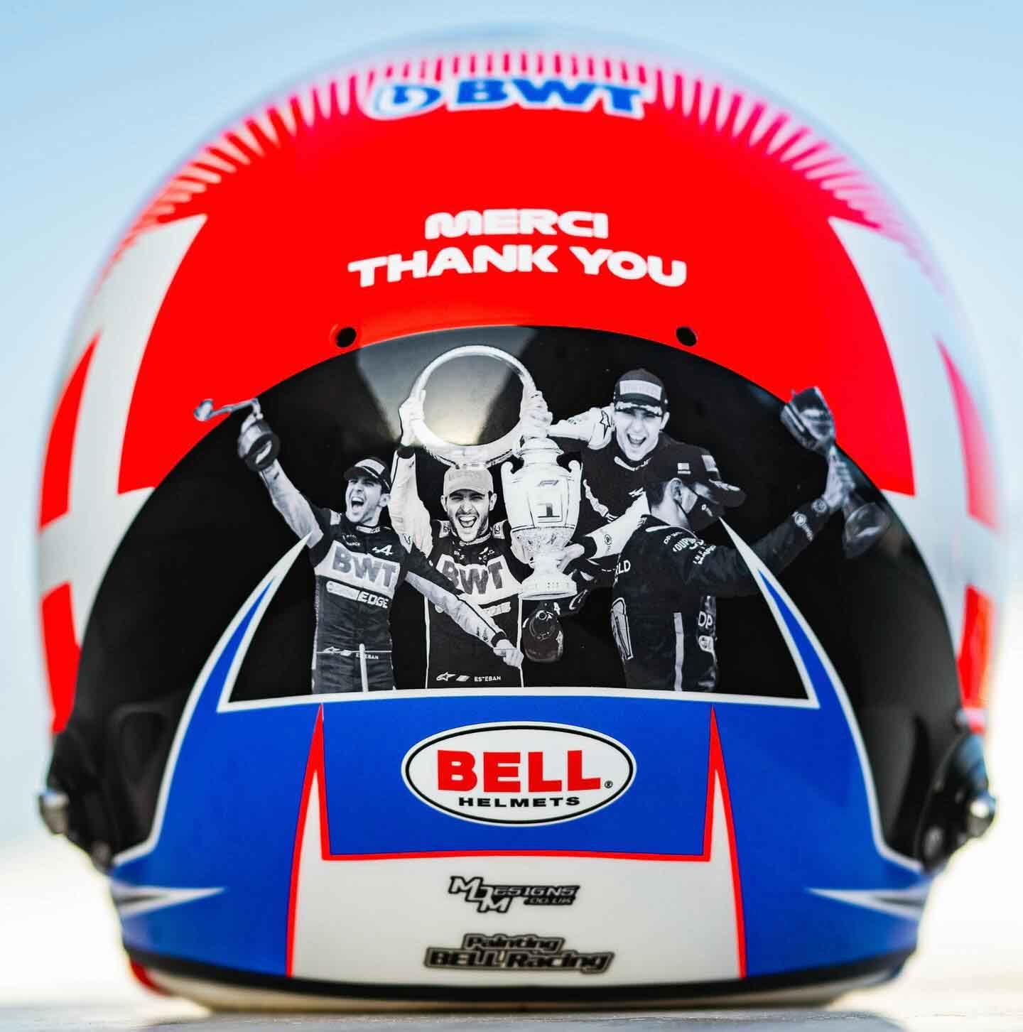 Esteban Ocon's 2024 Abu Dhabi Grand Prix helmet